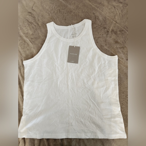 Everlane "The Organic Cotton Cutaway Tank" White Size:XXL - Picture 6 of 8